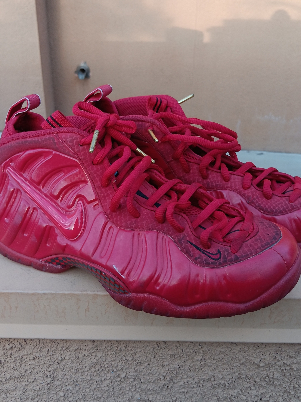NIKE AIR FOAMPOSITE Pro Gym Red 624041-603 Red October Shoe Men's SZ 10.5